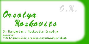 orsolya moskovits business card